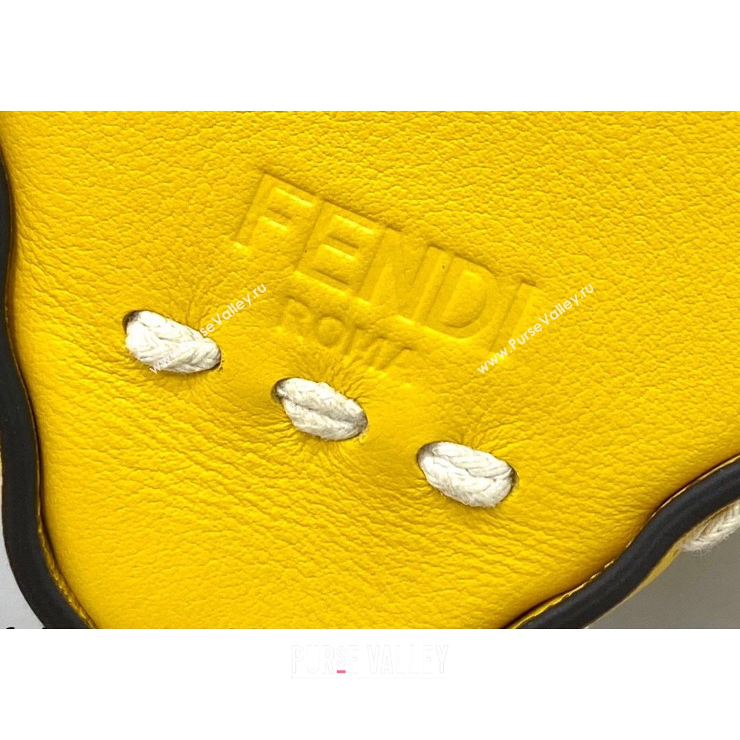 Fendi Triangle Mini Bag in Stitching Leather Yellow 2021 8388  (CL-21080217)