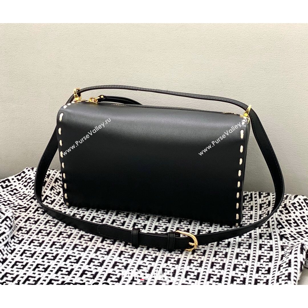 Fendi Triangle Mini Bag in Stitching Leather Black 2021 8388  (CL-21080218)