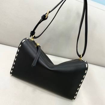 Fendi Triangle Mini Bag in Stitching Leather Black 2021 8388 (CL-21080218)