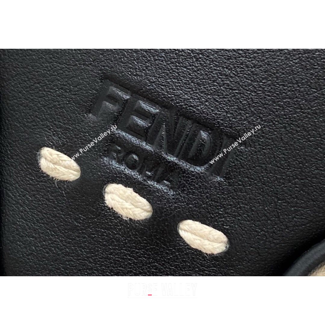 Fendi Triangle Mini Bag in Stitching Leather Black 2021 8388  (CL-21080218)