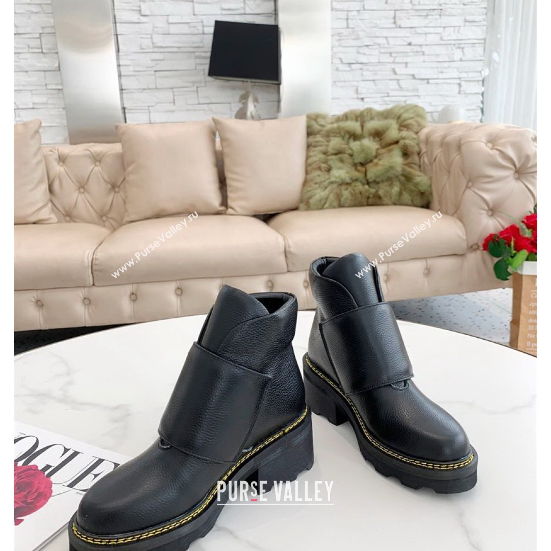 Louis Vuitton LV Beaubourg Padded Strap Ankle Boots Black 2021 (MD-21082042)