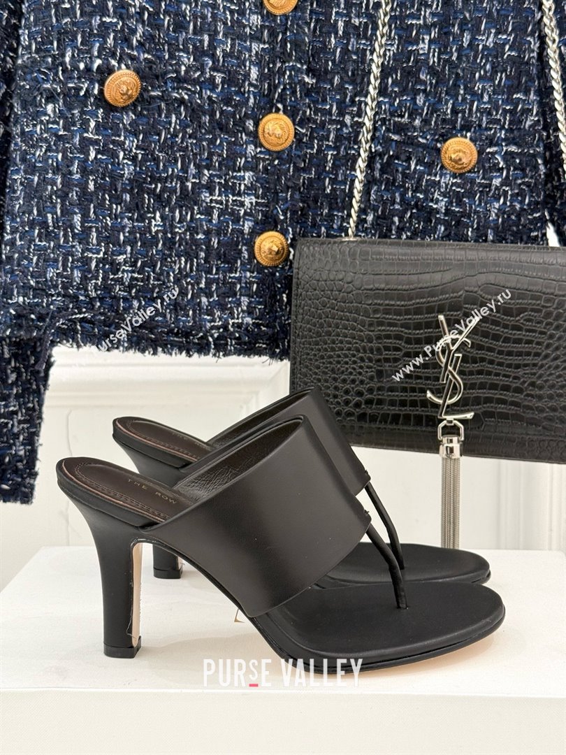 The Row Signum 90MM Sandal in Black Calfskin 2025 (MD-25021401)