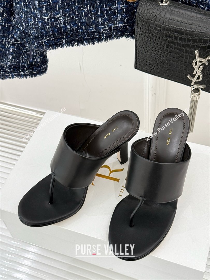 The Row Signum 90MM Sandal in Black Calfskin 2025 (MD-25021401)