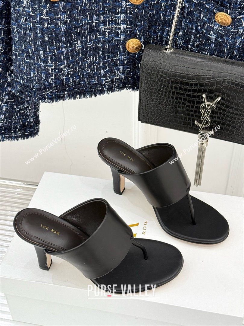 The Row Signum 90MM Sandal in Black Calfskin 2025 (MD-25021401)