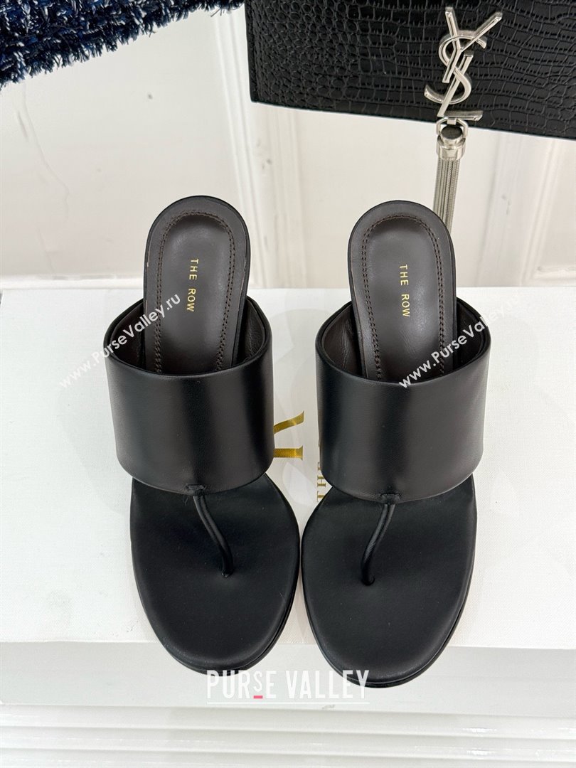 The Row Signum 90MM Sandal in Black Calfskin 2025 (MD-25021401)