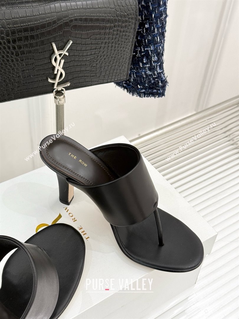 The Row Signum 90MM Sandal in Black Calfskin 2025 (MD-25021401)