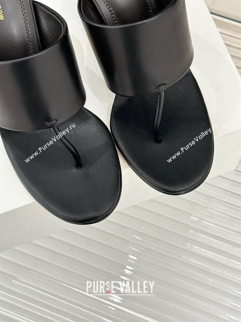 The Row Signum 90MM Sandal in Black Calfskin 2025 (MD-25021401)