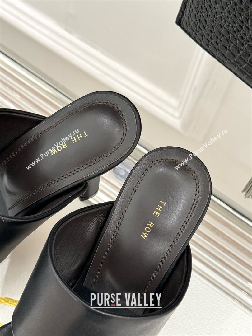 The Row Signum 90MM Sandal in Black Calfskin 2025 (MD-25021401)