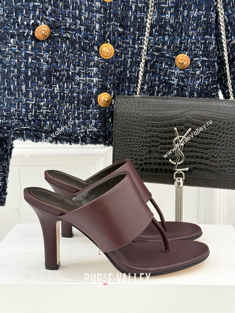 The Row Signum 90MM Sandal in Burgundy Calfskin 2025 (MD-25021402)