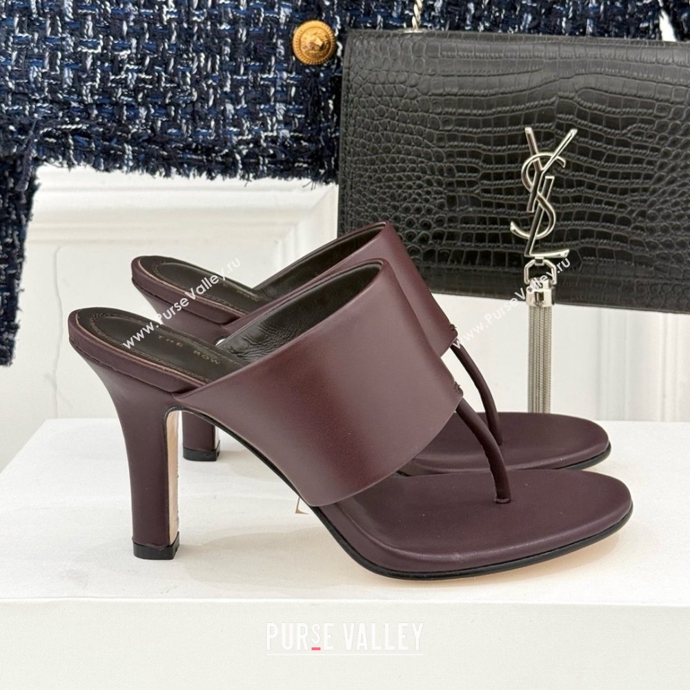 The Row Signum 90MM Sandal in Burgundy Calfskin 2025 (MD-25021402)