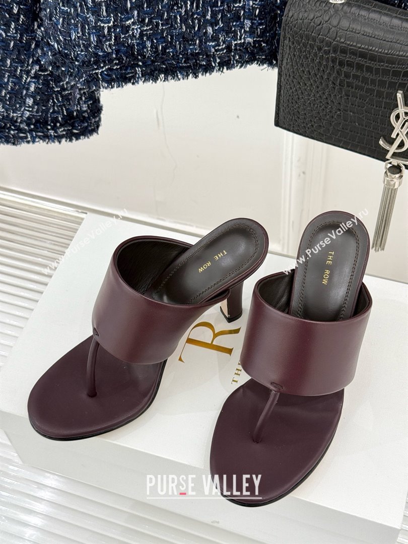 The Row Signum 90MM Sandal in Burgundy Calfskin 2025 (MD-25021402)