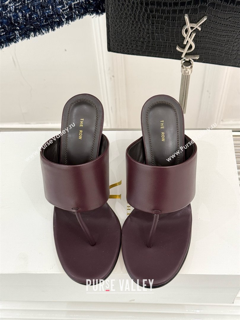 The Row Signum 90MM Sandal in Burgundy Calfskin 2025 (MD-25021402)