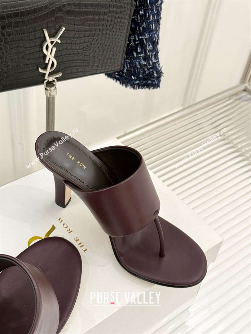 The Row Signum 90MM Sandal in Burgundy Calfskin 2025 (MD-25021402)