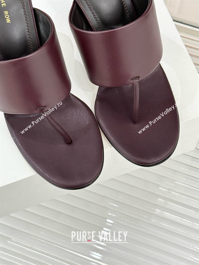 The Row Signum 90MM Sandal in Burgundy Calfskin 2025 (MD-25021402)
