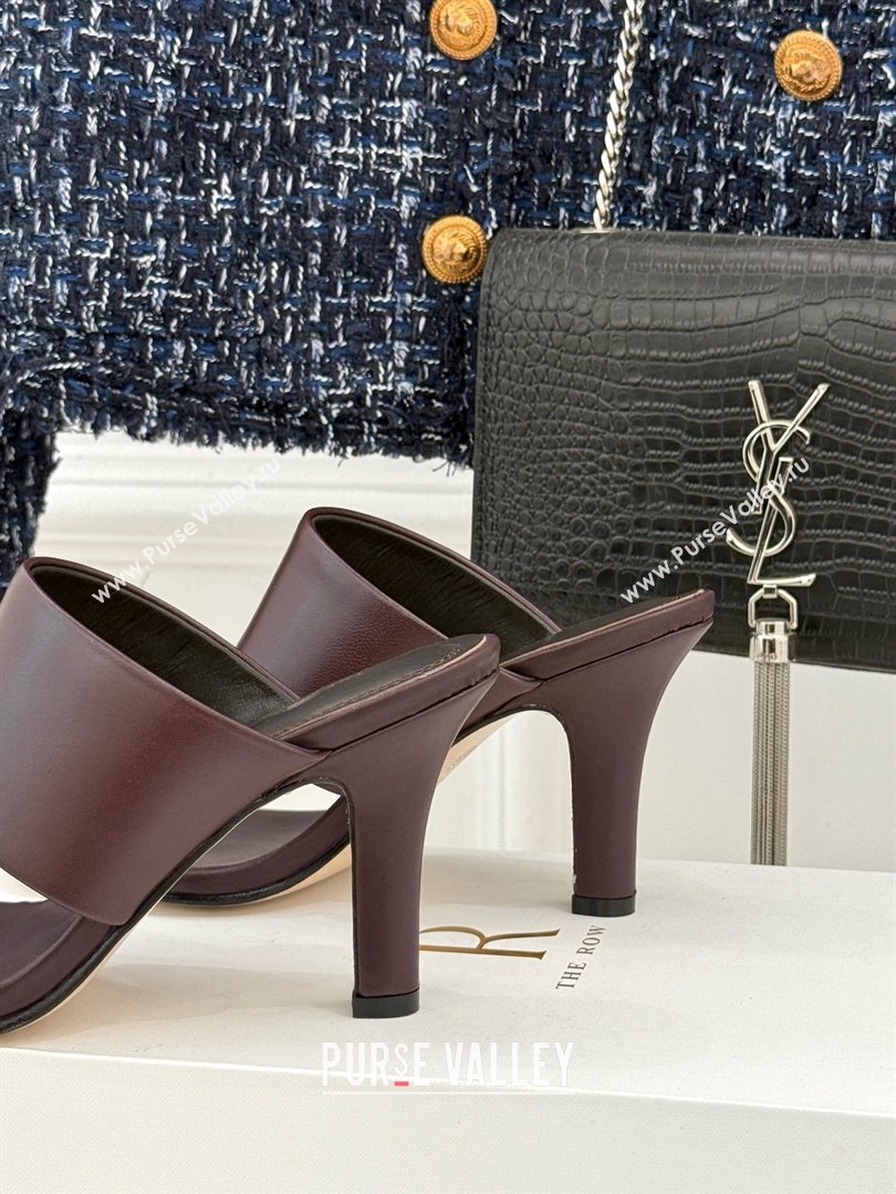 The Row Signum 90MM Sandal in Burgundy Calfskin 2025 (MD-25021402)