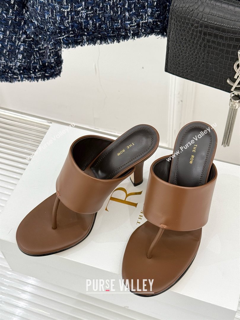 The Row Signum 90MM Sandal in Brown Calfskin 2025 (MD-25021403)