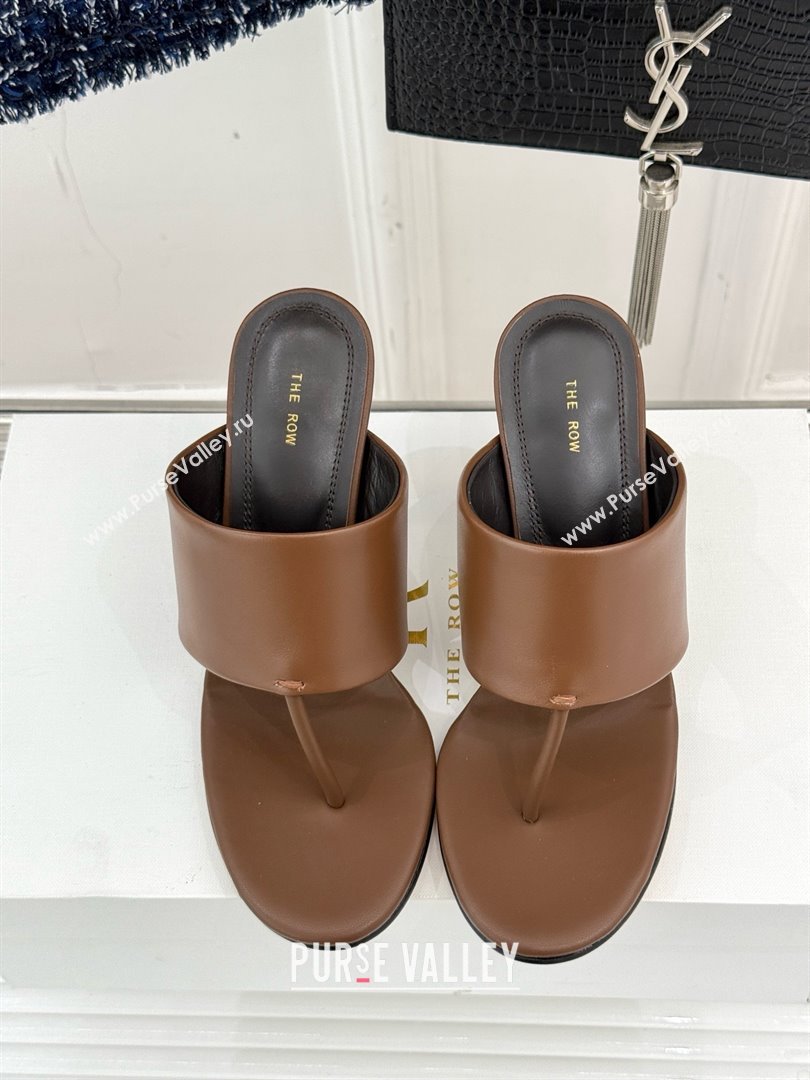 The Row Signum 90MM Sandal in Brown Calfskin 2025 (MD-25021403)