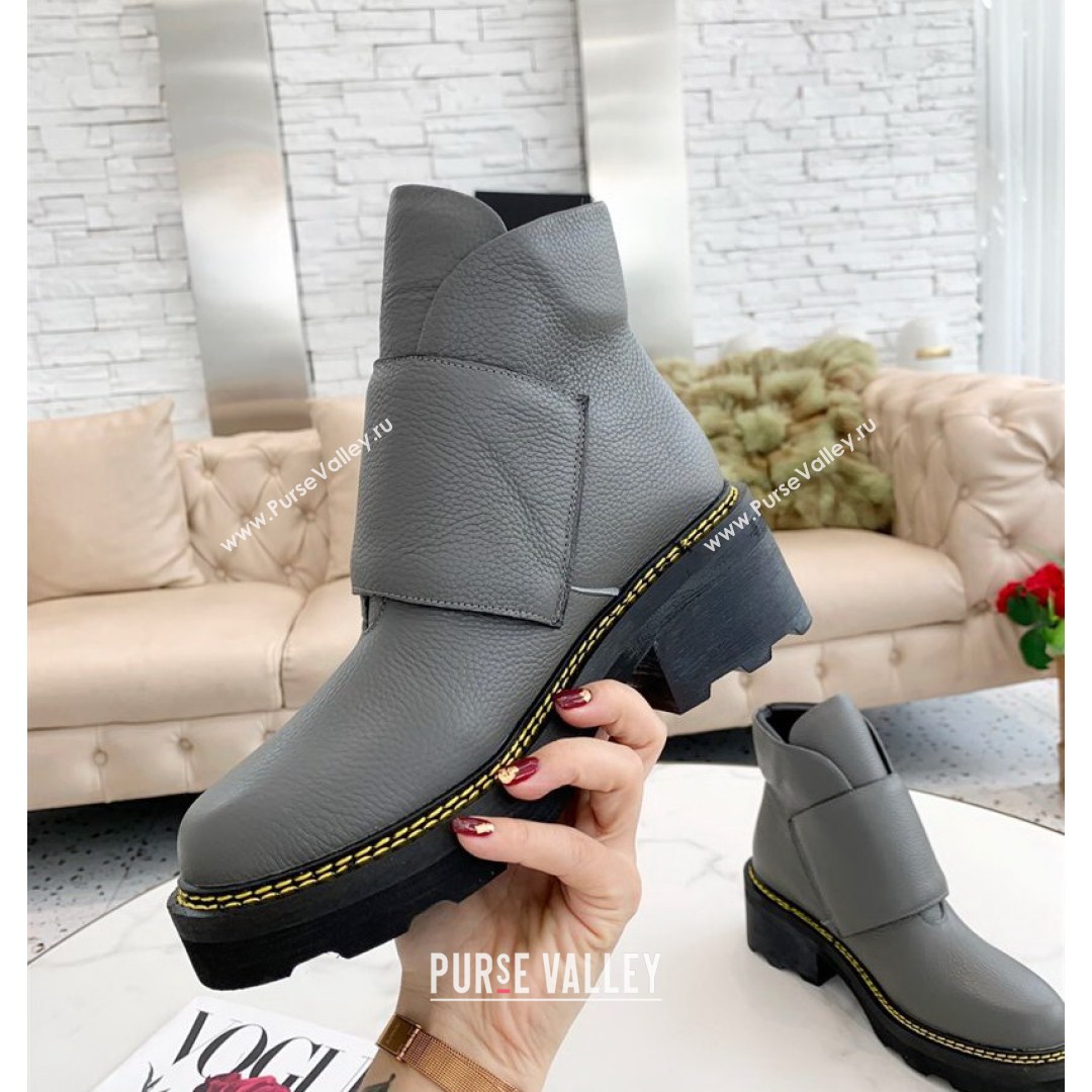 Louis Vuitton LV Beaubourg Padded Strap Ankle Boots Grey 2021 (MD-21082044)