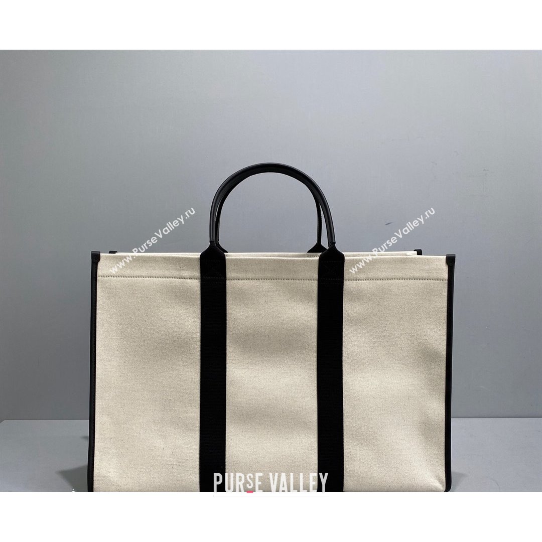 Balenciaga Hardware Large Tote Bag in White Cotton Canvas 2021 (ningm-21091501)