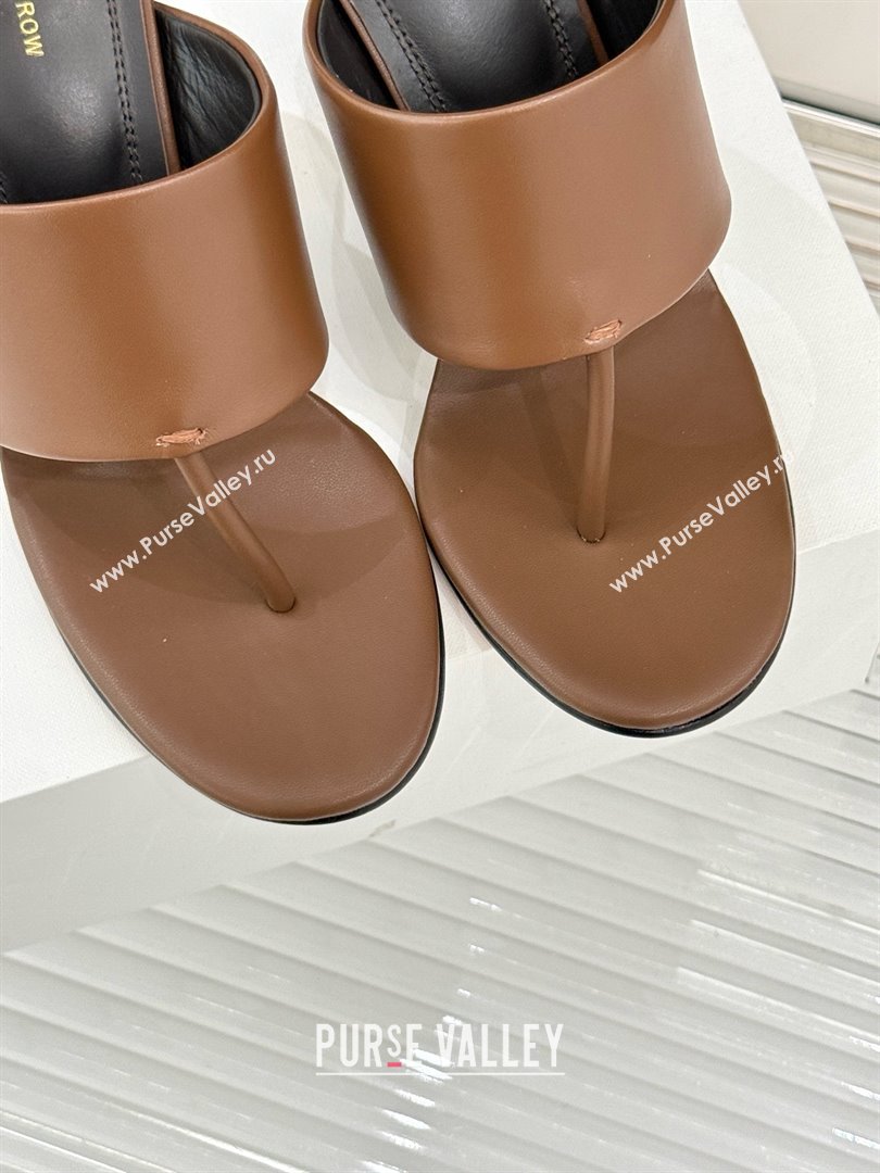 The Row Signum 90MM Sandal in Brown Calfskin 2025 (MD-25021403)