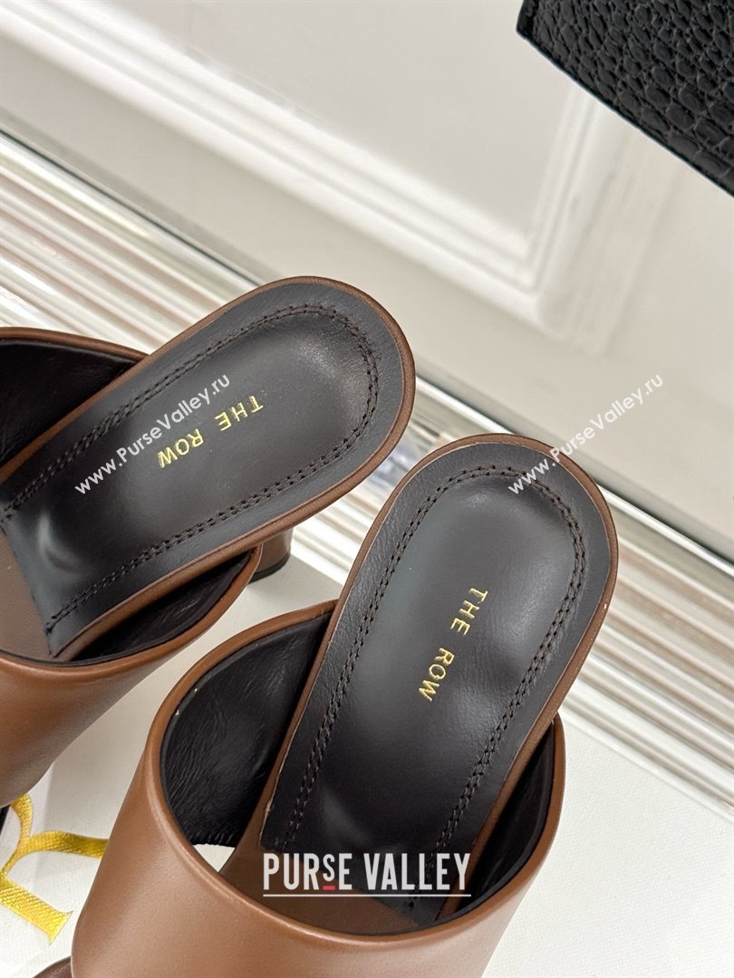 The Row Signum 90MM Sandal in Brown Calfskin 2025 (MD-25021403)