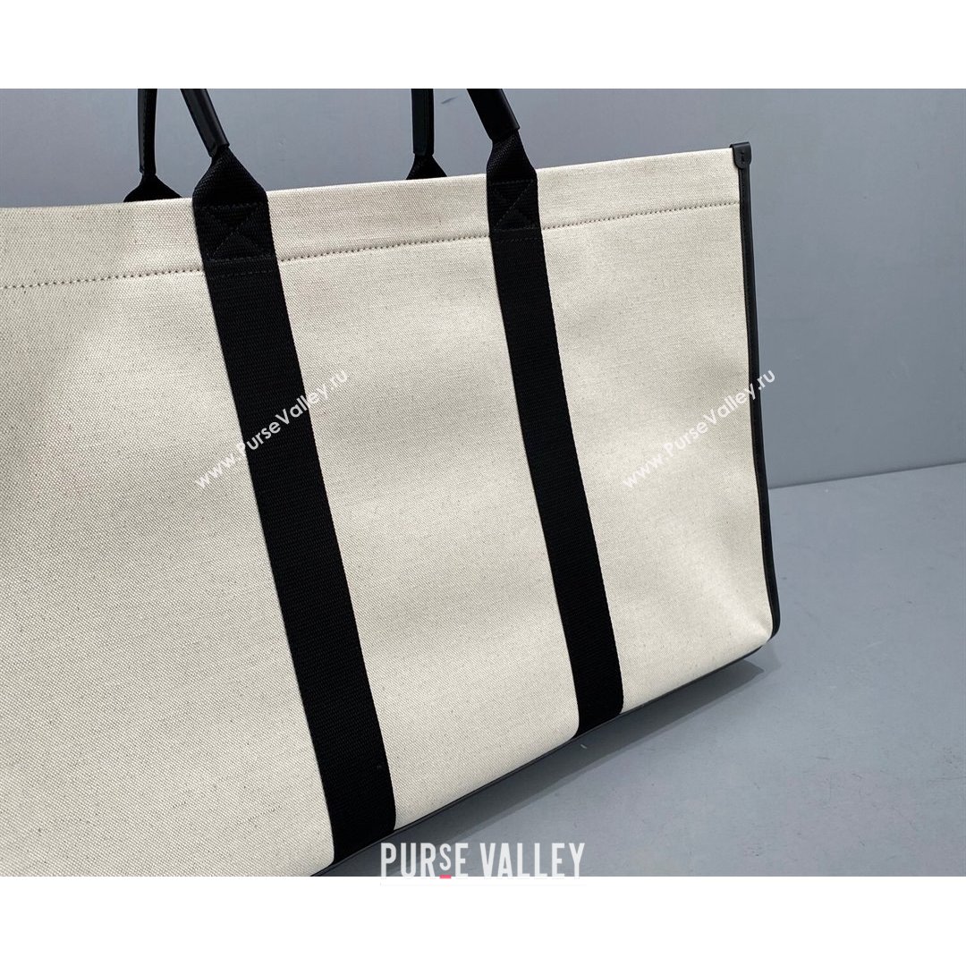 Balenciaga Hardware Large Tote Bag in White Cotton Canvas 2021 (ningm-21091501)