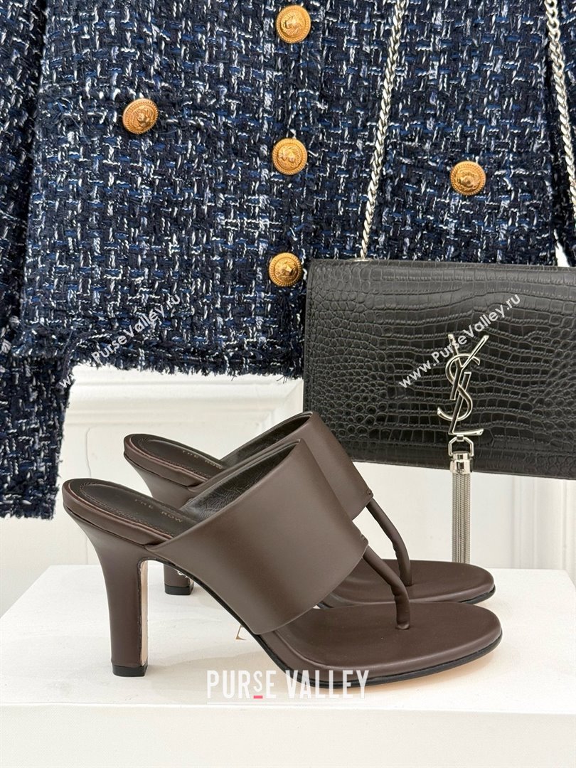 The Row Signum 90MM Sandal in Chocolate Calfskin 2025 (MD-25021404)