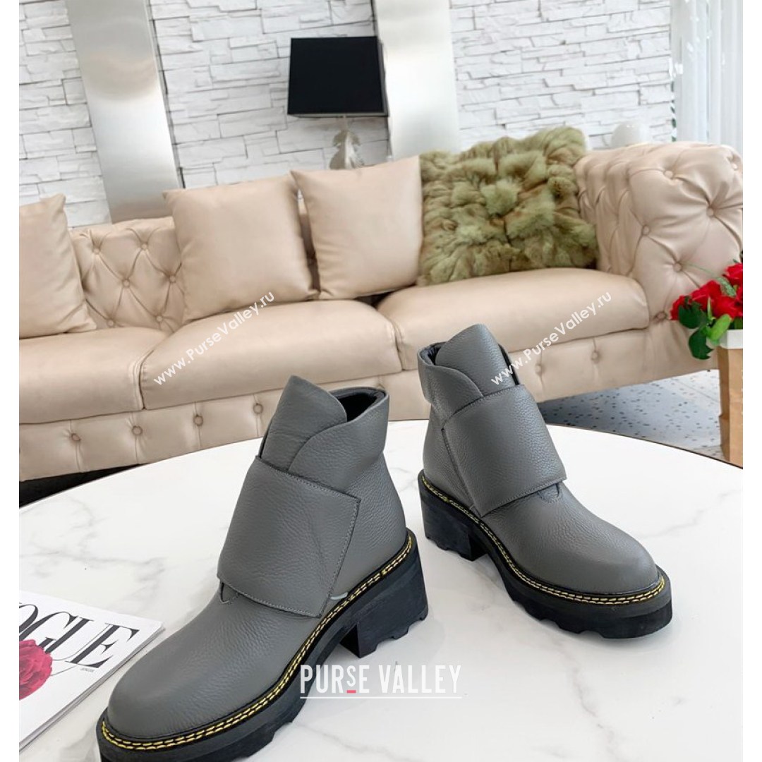 Louis Vuitton LV Beaubourg Padded Strap Ankle Boots Grey 2021 (MD-21082044)