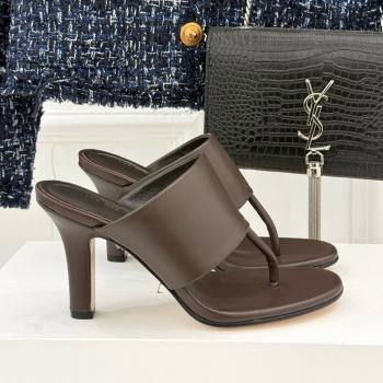 The Row Signum 90MM Sandal in Chocolate Calfskin 2025 (MD-25021404)