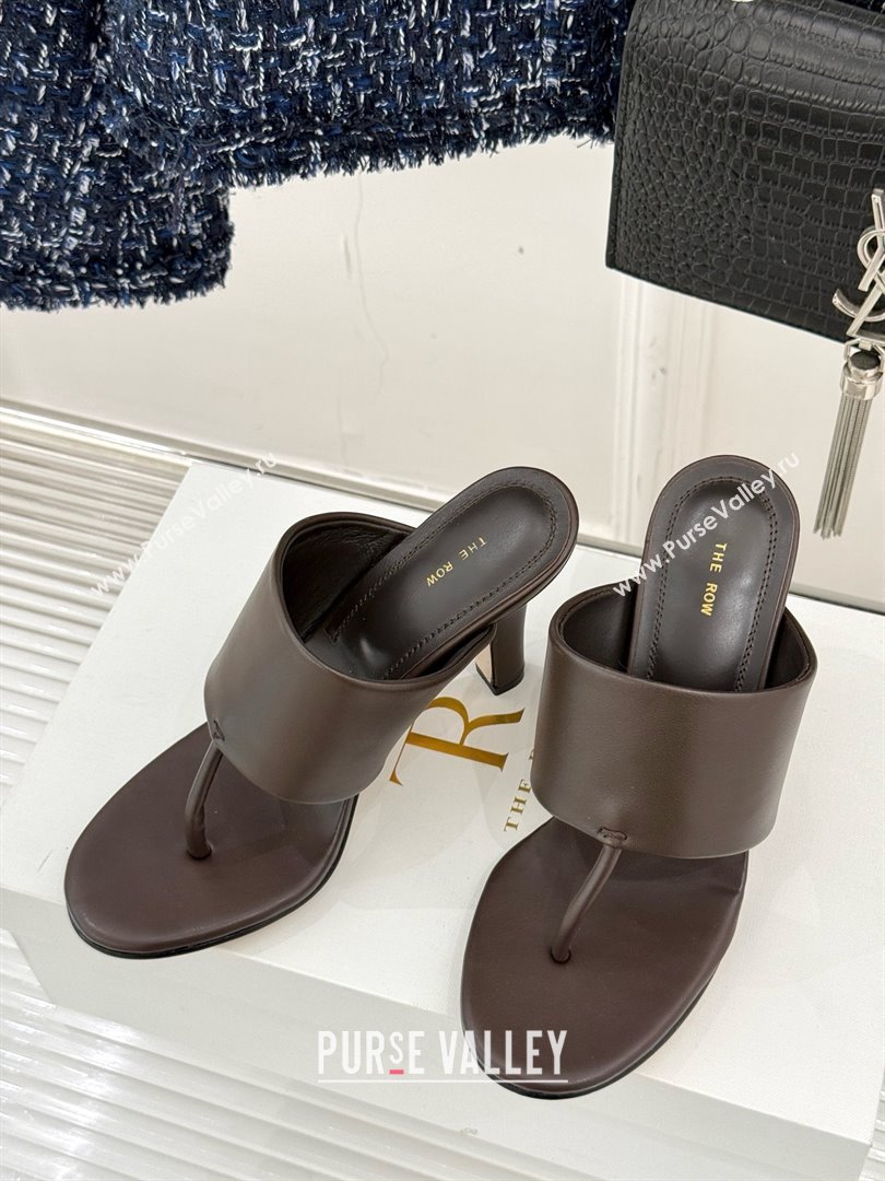 The Row Signum 90MM Sandal in Chocolate Calfskin 2025 (MD-25021404)