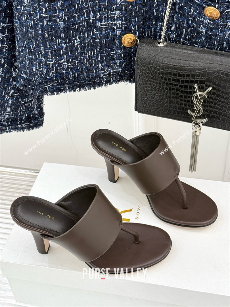 The Row Signum 90MM Sandal in Chocolate Calfskin 2025 (MD-25021404)