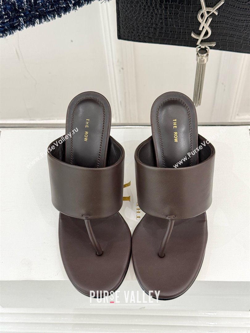 The Row Signum 90MM Sandal in Chocolate Calfskin 2025 (MD-25021404)