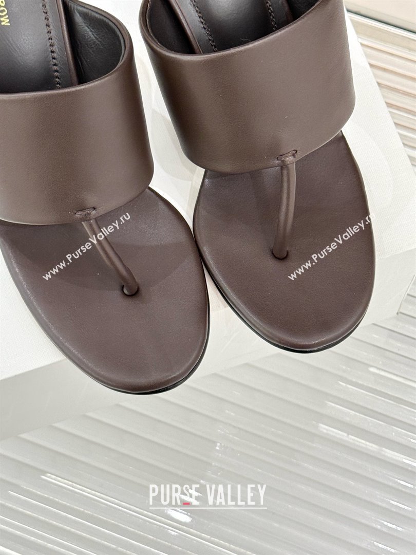 The Row Signum 90MM Sandal in Chocolate Calfskin 2025 (MD-25021404)