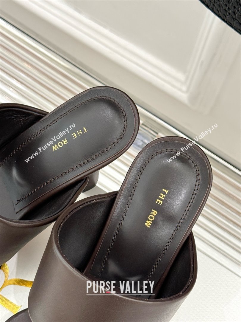 The Row Signum 90MM Sandal in Chocolate Calfskin 2025 (MD-25021404)
