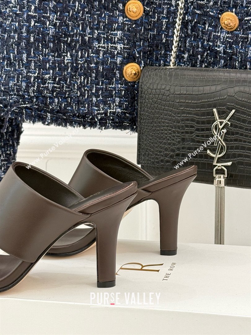 The Row Signum 90MM Sandal in Chocolate Calfskin 2025 (MD-25021404)