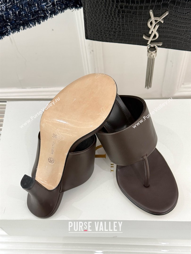 The Row Signum 90MM Sandal in Chocolate Calfskin 2025 (MD-25021404)