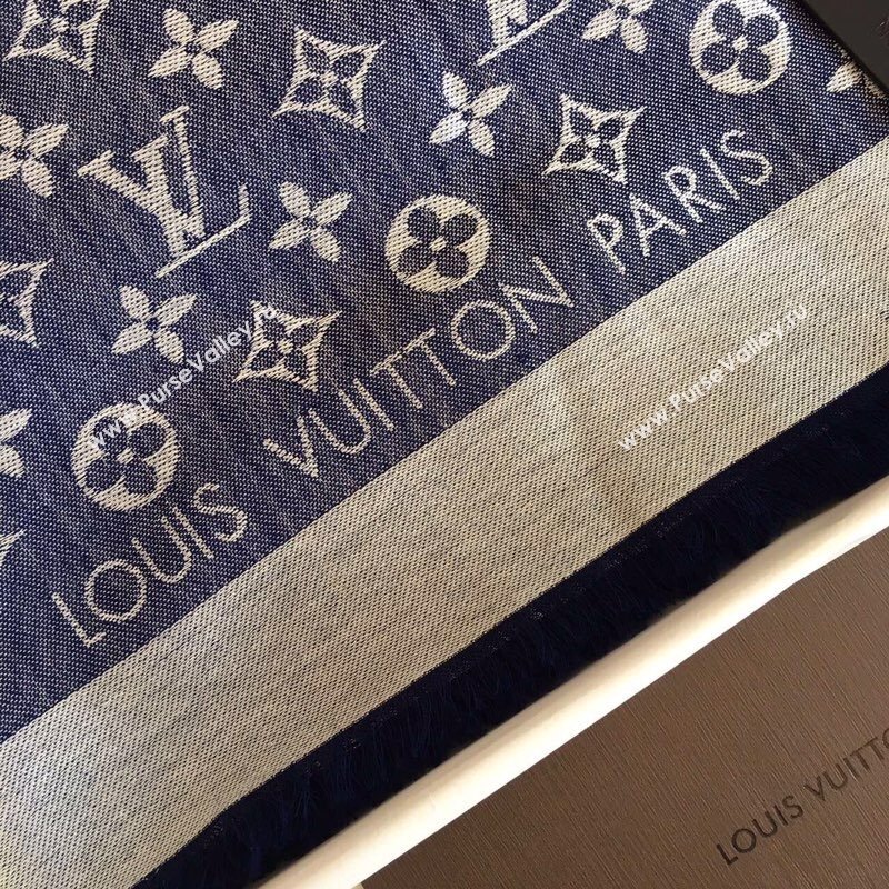 Louis Vuitton Monogram Scarf LV103002 Blue 2023 (A-23103002)