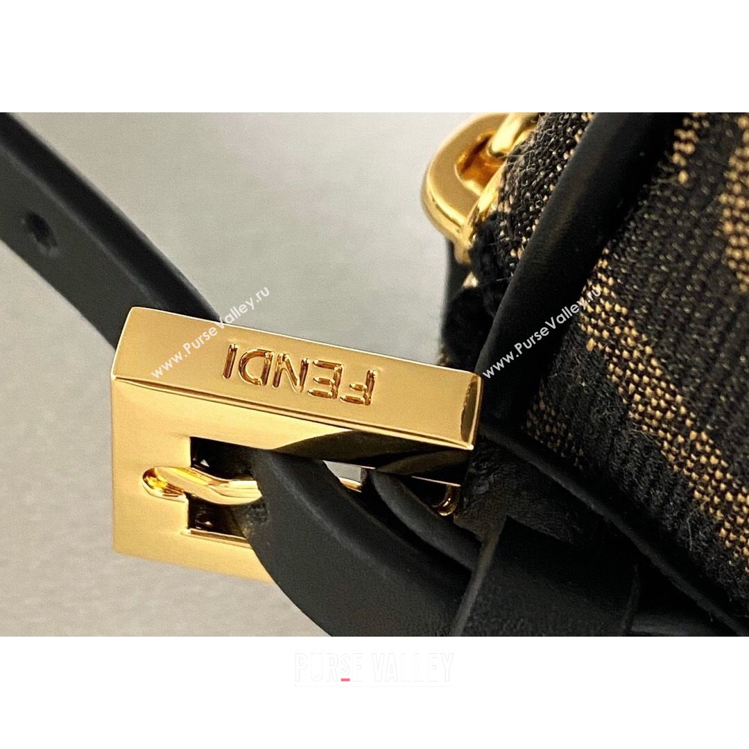 Fendi FF Vertigo Canvas Rolling Mini Shoulder Bag Brown 2021 8377 (CL-21073120)