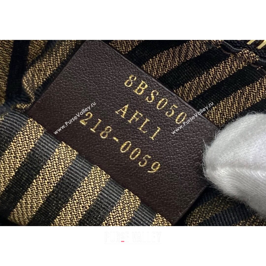 Fendi FF Vertigo Canvas Rolling Mini Shoulder Bag Brown 2021 8377 (CL-21073120)