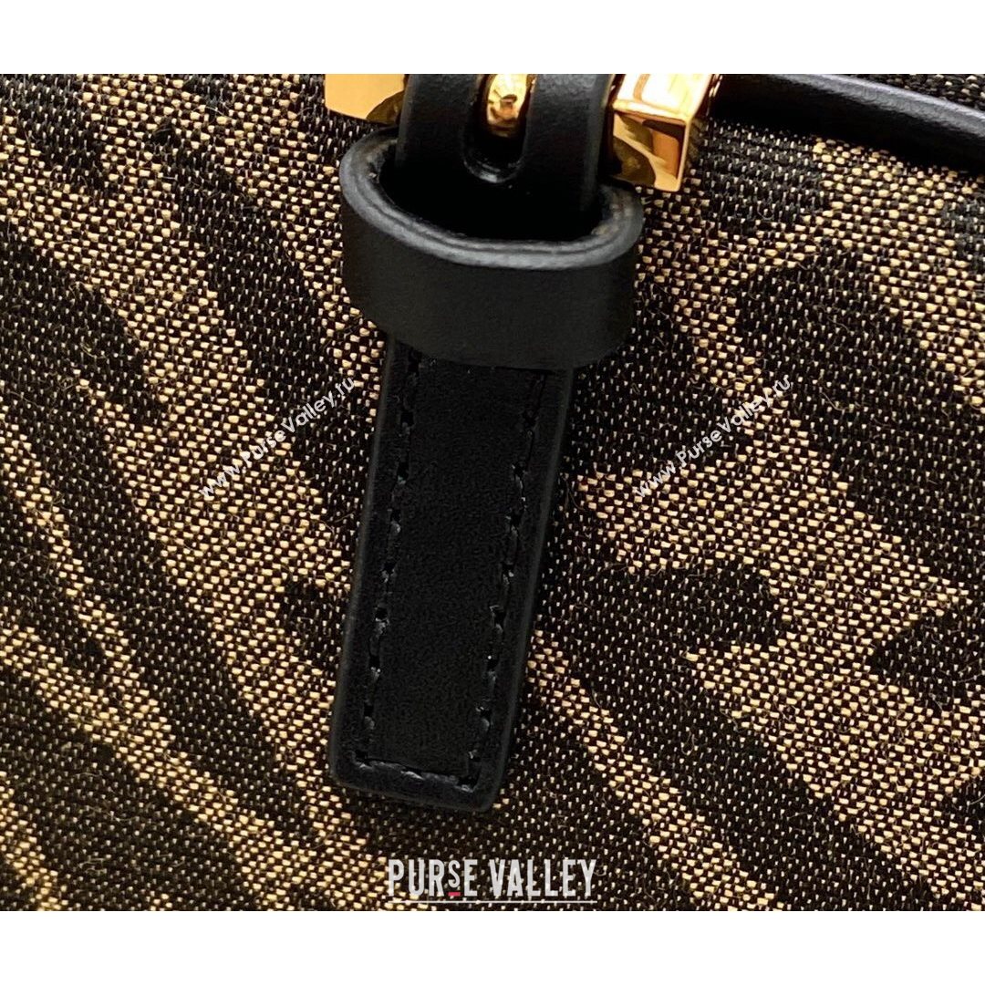 Fendi FF Vertigo Canvas Rolling Mini Shoulder Bag Brown 2021 8377 (CL-21073120)