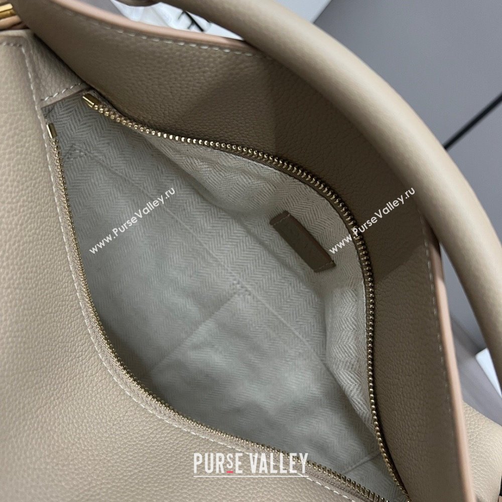 Loewe Puzzle Medium Bag in Litchi-Grained Calfskin 062329 Sand 2024 (MHUI-24120511)