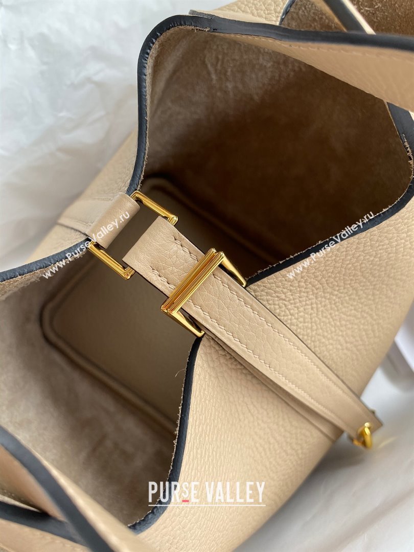 Hermes Picotin Lock Bag 18cm/22cm in Taurillon Clemence Leather Turtledove Grey/Gold 2024 (Pure Handmade) (XYA-24042908)