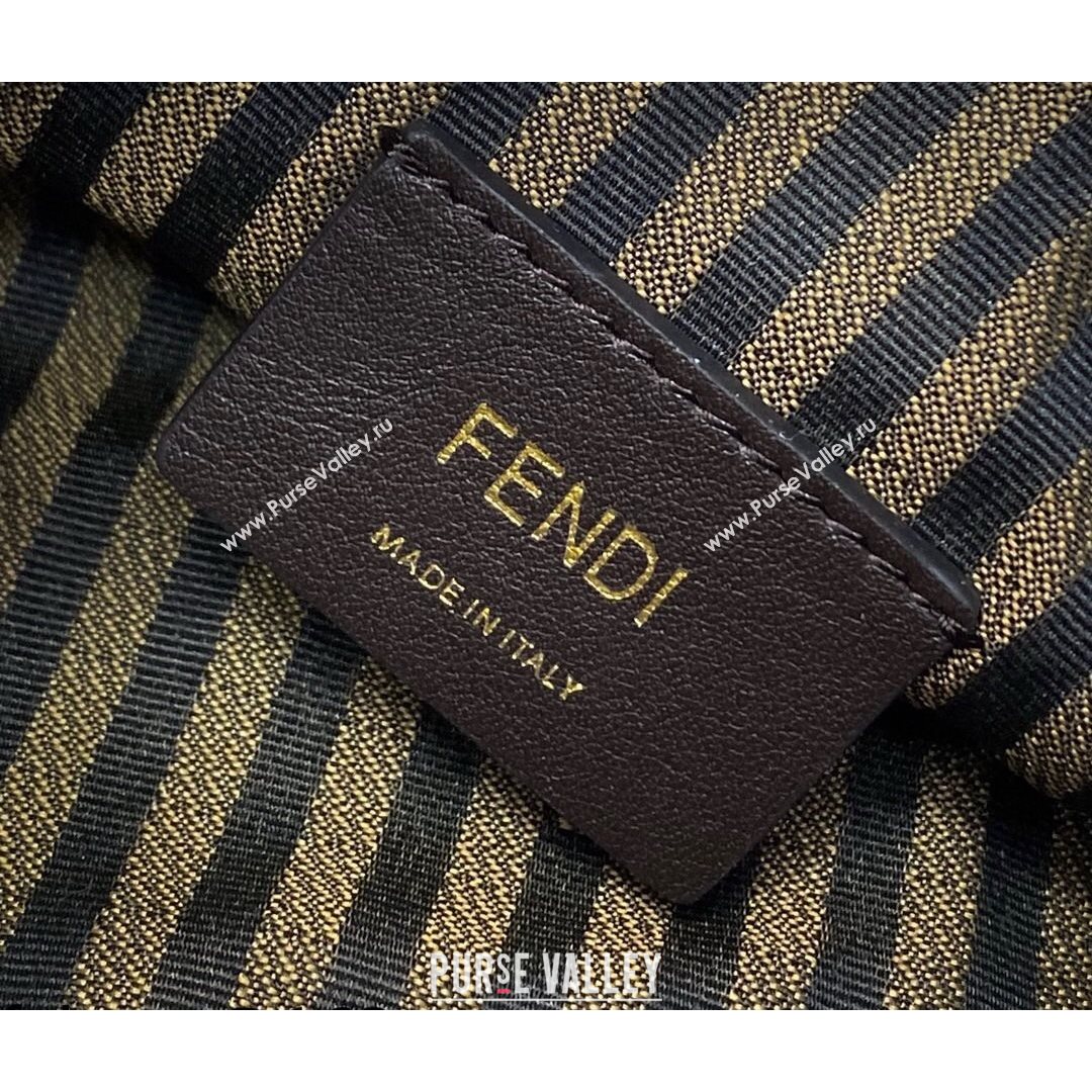 Fendi FF Vertigo Canvas Rolling Mini Shoulder Bag Yellow 2021 8377 (CL-21073121)