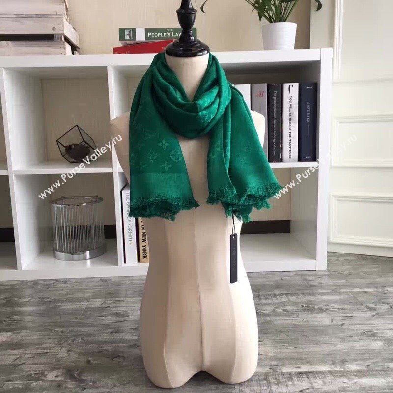 Louis Vuitton Monogram Scarf LV103007 Green 2023 (A-23103007)