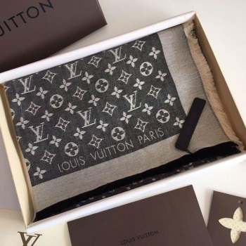 Louis Vuitton Monogram Scarf LV103008 Black 02 2023 (A-23103008)