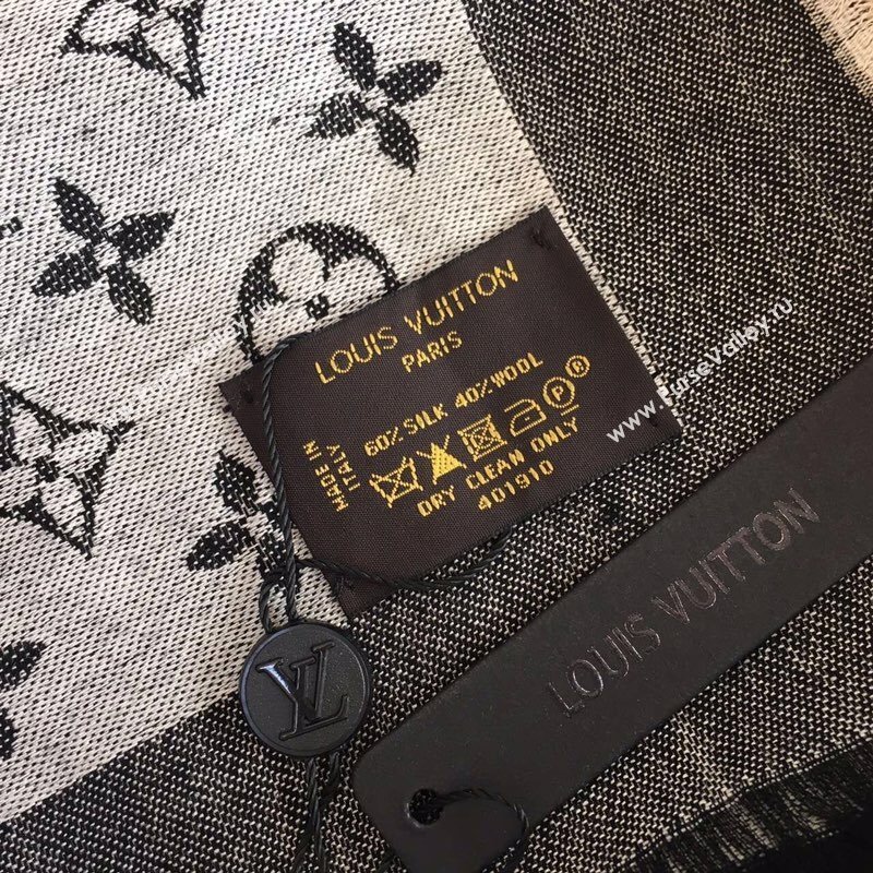 Louis Vuitton Monogram Scarf LV103008 Black 02 2023 (A-23103008)