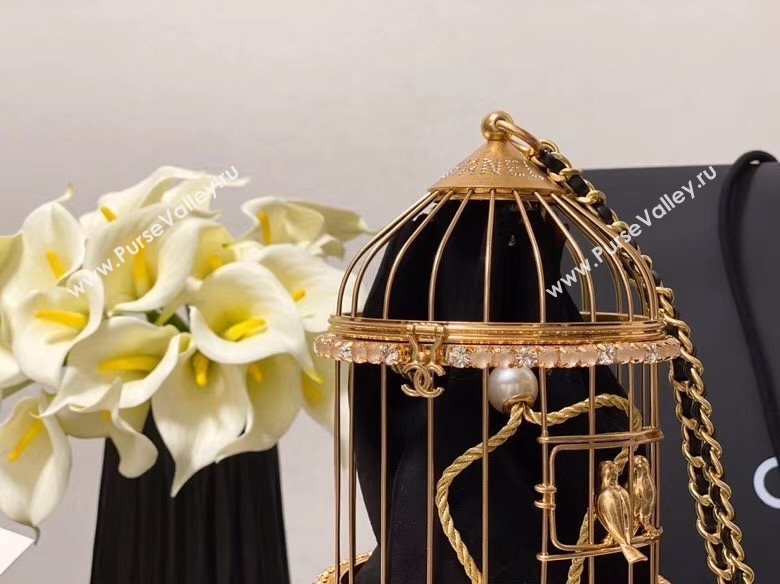 Chanel Metal Birdcage Shaped Evening Clutch AS1941 Gold/Black 2020 (JY-20112010)