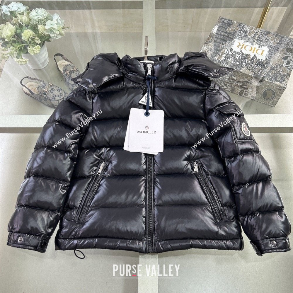 Moncler Hooded Down Jacket for Kids Black 2024 (MM-24112405)