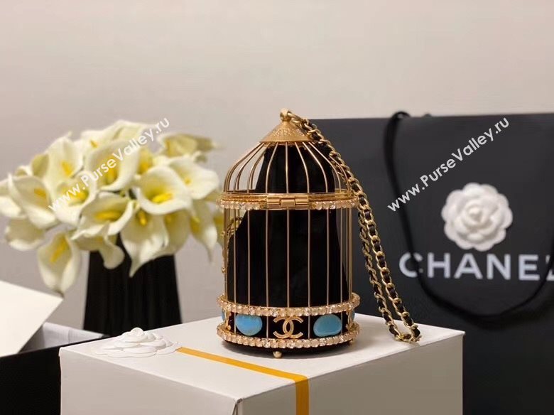 Chanel Metal Birdcage Shaped Evening Clutch AS1941 Gold/Black 2020 (JY-20112010)