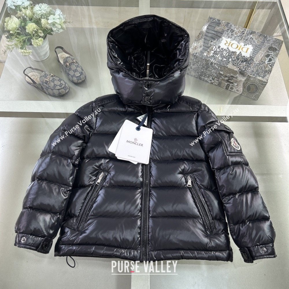 Moncler Hooded Down Jacket for Kids Black 2024 (MM-24112405)